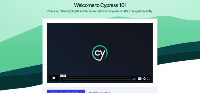 Realizando upgrade para a versão 10 do Cypress