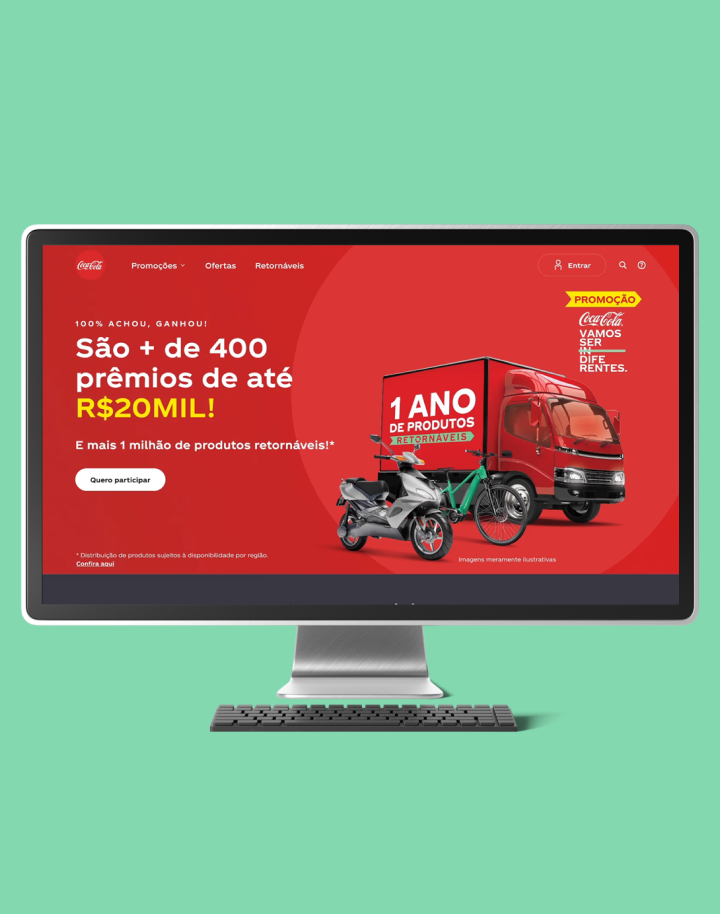 O site de divulgação da promoção 