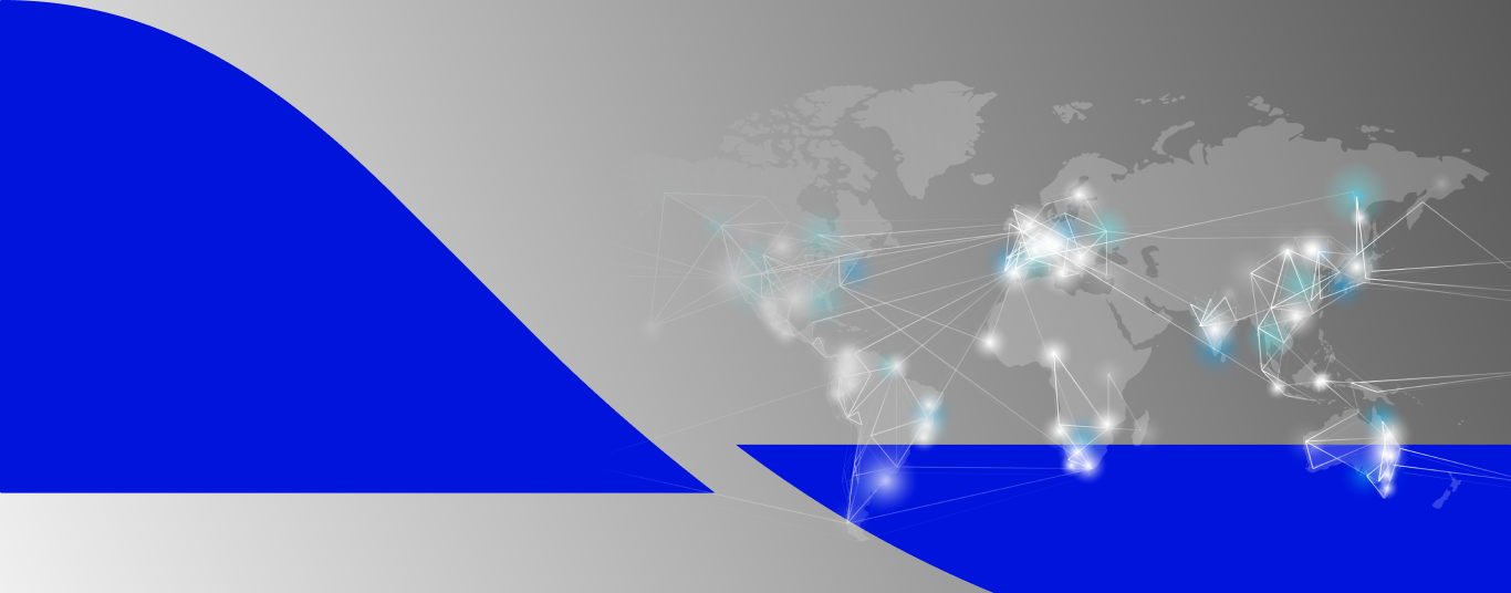 Um pedaço do símbolo azul do logotipo da SLB aparece sobre um mapa do mundo com diversos pontos iluminados.